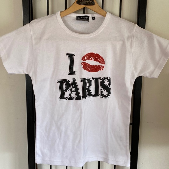 Girls "I Love Paris" T Shirt Size 2 - Picture 3 of 8